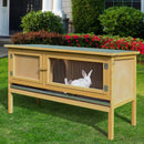 Conigliera Gabbia per Conigli Tetto Impermeabile e Vassoio Estrabile 115x44.3x65 cm 