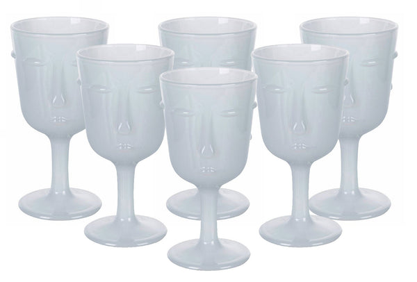 Coffret de 6 Verres à Vin Vis à Vis en Verre Blanc VdE Tivoli 1996 sconto