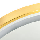 Specchio da Bagno con Luce LED 3 Tonalità e Funzione Memoria Ø60 cm Telaio in Alluminio Oro  