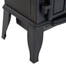 Camino Elettrico da Terra 41.5x28x54 cm 2000W Effetto Fiamma Nero 