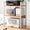 Scaffale da Scrivania Multiuso 3 Ripiani 53x35x80 cm per Stampante Ufficio in MDF Legno e Bianco
