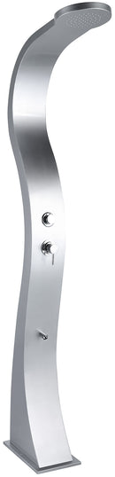 Doccia da Esterno Giardino Miscelatore e Lavapiedi Grigio Metallizzato