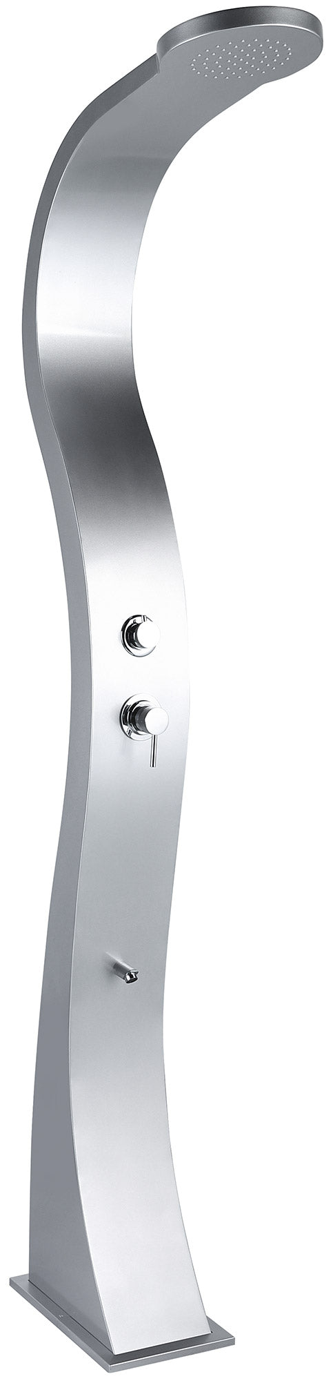 Mitigeur de douche de jardin extérieur et lave-pieds gris métallisé sconto