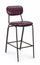 Tabouret de bar vintage Debbie Bordeaux recouvert de similicuir