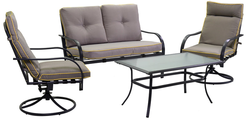 Set Salotto da Giardino in Metallo Taranto Antracite