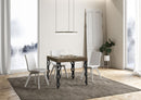Tavolo Allungabile 90-246x90x77 cm Karamay Premium Tortora Telaio Antracite 