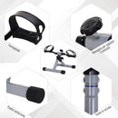 Mini Pedaliera Cyclette per Gambe e Braccia Max 60 Kg  Grigia