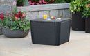 Tavolino Contenitore da Giardino 57x57x43 cm in Resina Keter Luzon Plus Antracite