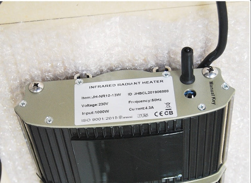 Pannello Radiante Riscaldante Wi-Fi ad Infrarossi 110x18,9x6,7 cm 1800W Sined  Nero