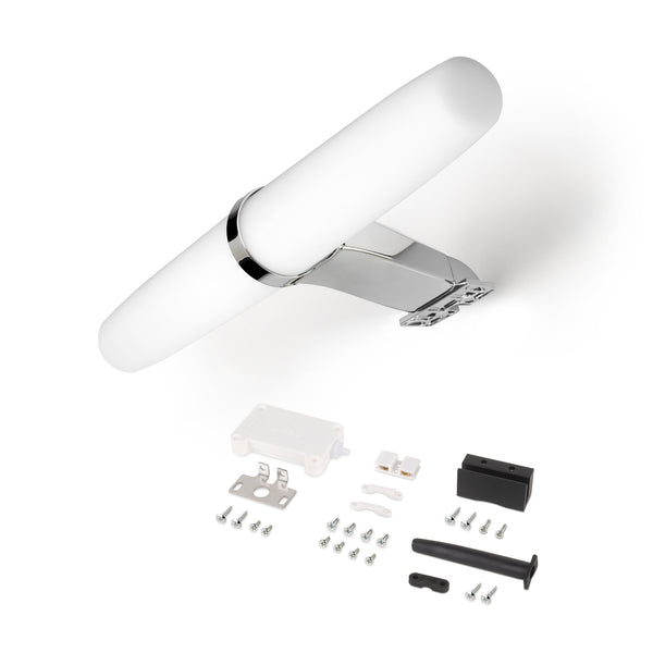 Spot Led pour Miroir Salle de Bain Gemini 5 Pièces Technoplastique Chrome Brillant et Aluminium Emuca prezzo