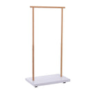 Stender Appendiabiti con Binario Porta Abiti e Ripiano Porta Borse Scarpe in Bambù 80x45x150 cm 