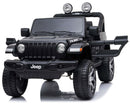Macchina Elettrica per Bambini 12V 2 Posti con Licenza Jeep Wrangler Rubicon Nera