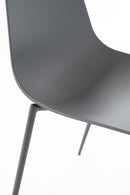 Set 4 Sedie 49x48,5x88 cm in Polipropilene Grigio Scuro