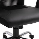 Sedia da Ufficio Presidenziale Ergonomica in Rete e Similpelle Altezza Regolabile Nera 