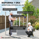 Capanno da Giardino 182x121x200 cm Box con Pavimento Finestra Porta con Serratura e Prese d'Aria in Plastica Grigio      