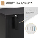 Scarpiera in Legno Nero 8 Scomparti 80x24x120 cm 