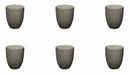Set 6 Bicchieri Ø8x10 cm in Vetro Villa d'Este Home Tivoli Spiga Neri
