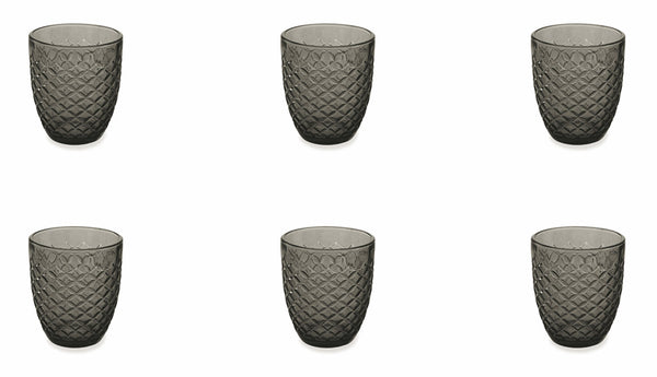 Set de 6 verres Ø8x10 cm en verre VdE Tivoli 1996 Spiga Neri sconto