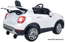 Macchina Elettrica per Bambini 12V con Licenza Fiat 500X Anniversary Bianca