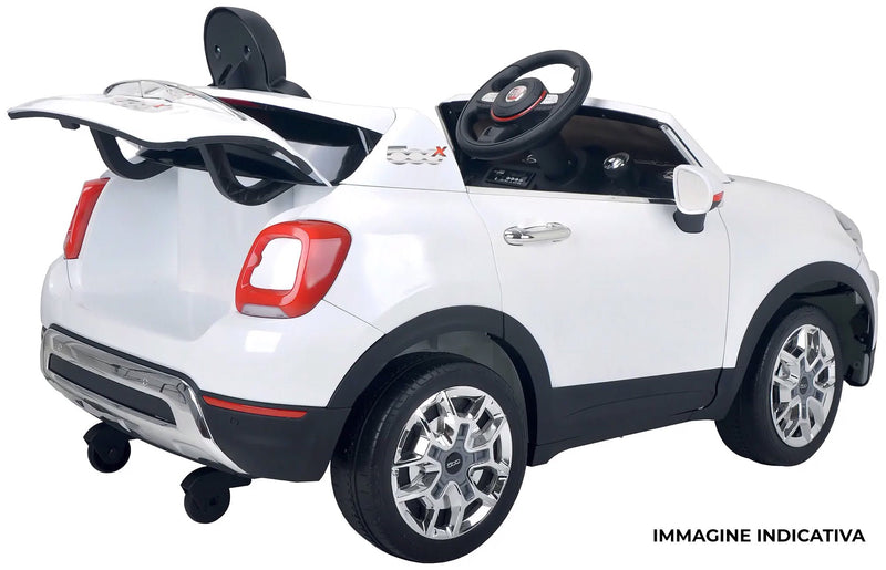 Macchina Elettrica per Bambini 12V con Licenza Fiat 500X Anniversary Bianca