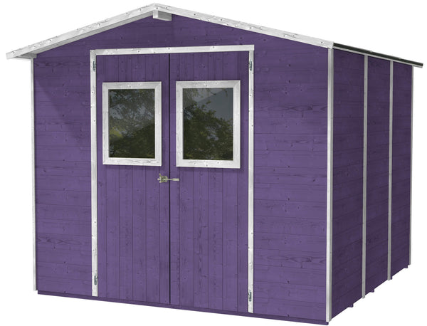 prezzo Abris de Jardin en Bois pour Outils 238x207x214 cm avec 2 Portes et Fenêtres Ecla Lilla