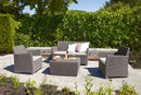 Set da Giardino Divano 2 Poltrone e Tavolino Keter Mia Lounge Cappuccino