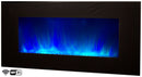 Camino Elettrico da Parete Wifi Effetto Fiamma 2000W CheminArte Volcano XXL Nero