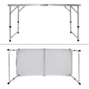 Set tavolo e 4 sgabelli pieghevoli pic nic richiudibile in valigetta