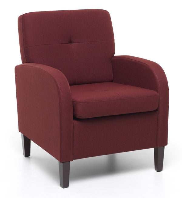 acquista Fauteuil rembourré 64x66x82 cm en tissu rouge