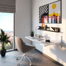 Lotto di 4 Staffe Pieghevole per Mensola L 200 Verniciato Bianco Acciaio Emuca