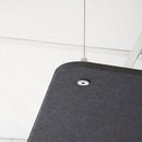 Pannello Fonoassorbente da Soffitto con Kit di 4 Cavetti 120x50 cm Finitura Antracite     