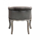 Poltrona Coreen in Velluto Taupe 61x61x71 h cm in Legno Tortora