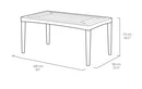 Tavolo da Giardino 160x90x74 cm in Resina Keter Girona Cappuccino