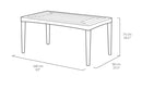 Tavolo da Giardino 160x90x74 cm in Resina Keter Girona Antracite