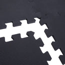 Tappeto Puzzle 32 Pezzi 63x6 cm in EVA Morbido Nero 