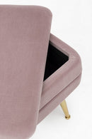 Panca Singola Contenitore Pavlina in Tessuto effetto Velluto Mauve