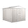 Cabane de jardin en tôle d'acier porte-outils 276x260x212 cm Enaudi Blanc