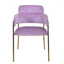 Sedia Imbottita 52x52xh79 cm in Tessuto Velluto Hannover Lilla