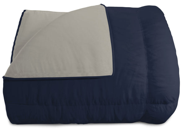 Couette Hiver Double Face 300gr Bleu Foncé/Gris Clair sconto