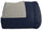 Couette Hiver Double Face 300gr Bleu Foncé/Gris Clair