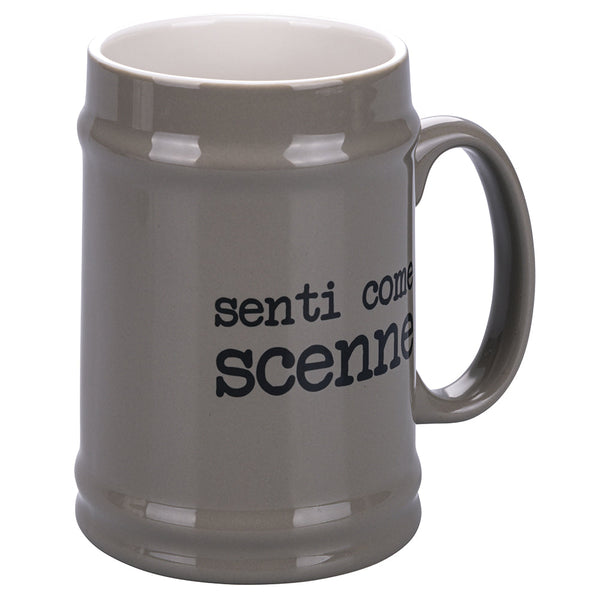 Boccale di Birra Ø8x13 cm in New Bone China VdE Tivoli 1996 Spqr grigio prezzo