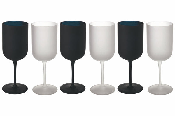 prezzo Lot de 6 gobelets en verre dépoli 450 ml Villa d'Este Home Tivoli Masai Noir