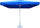 Parasol de jardin 3x3 m mât Ø48 mm en aluminium blanc poli toile polyester bleu