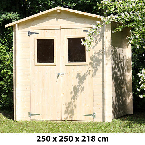 House Box Abri en Bois pour Outils avec 2 Portes et Fenêtres 250X250X218Cm  online