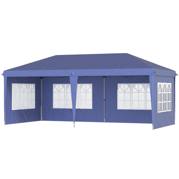 Gazebo da Giardino Regolabile in Altezza con Pareti Removibili 6x3m in Acciaio e Poliestere Blu online