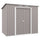 Casetta Box da Giardino 213x130x172 cm con Tetto Inclinato 2 Ingressi e Prese d'Aria in Acciaio Zincato Grigio