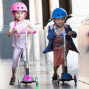 Monopattino 3 ruote a LED Telescopico e Ripiegabile Max 50Kg Globber Elite Rosa