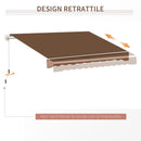 Tenda da Sole Avvolgibile a Parete 395x245 cm in Metallo e Poliestere Rosso ruggine