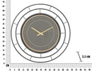 Orologio da Muro Fashion Dark Ø70x5,5 cm in Ferro MDF e Vetro Nero