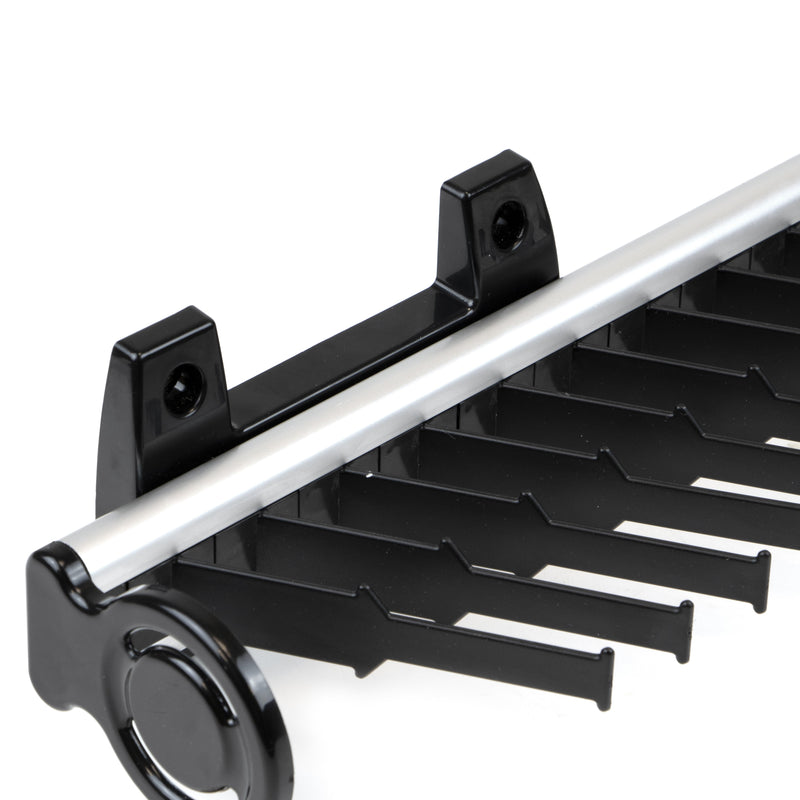 Portacravatte Laterale Estraibile per Armadio 36 Cravatte in Alluminio e Plastica Emuca Anodizzato opaco